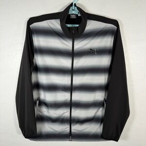 Puma Men’s Black and Gray Ombre Performance Jacket